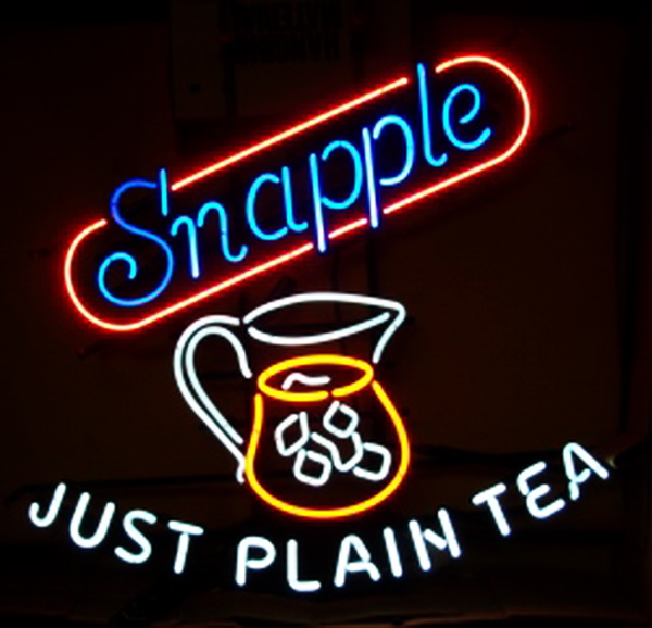 Snapple Plain Tea Neon Sign